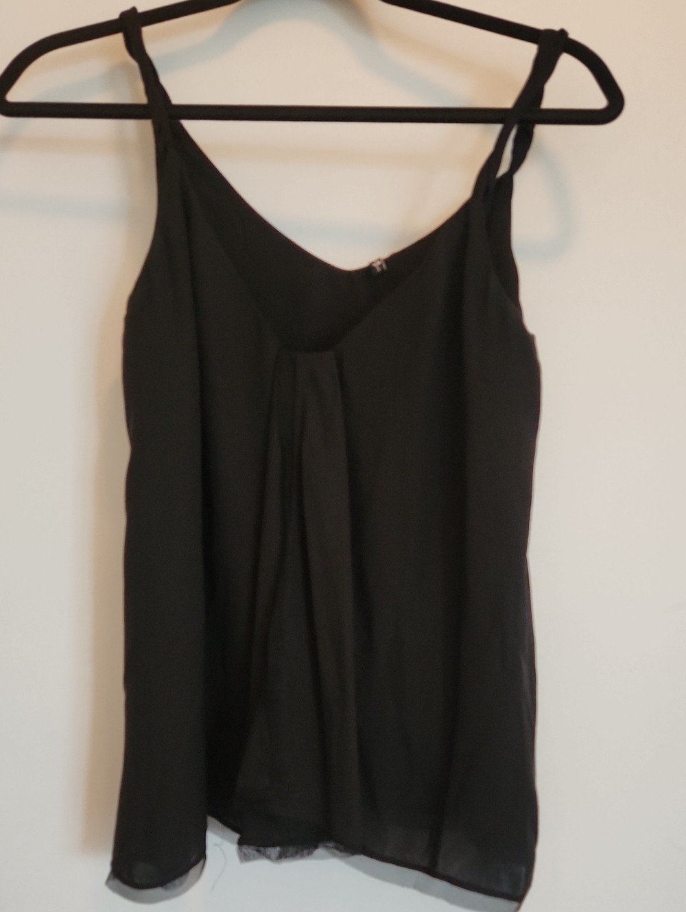 7 For All Mankind Black V-Neck Sleeveless Camisole